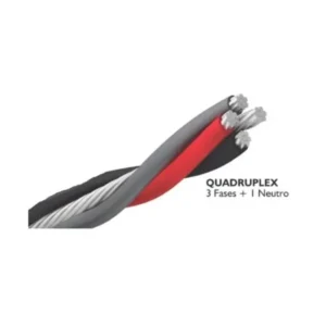 Cabo De Alumínio Quadruplex 10mm Neutro Nú Rolo 100 Metros