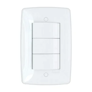 Conjunto 3 Interruptores Simples 10A 250V 4×2-Branco Finesse