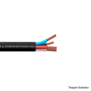 Cabo Fio Flexível Pp 4×1,5mm Preto 100metros Sil