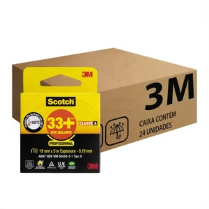 Fita Isolante 3M Anti-chama Scotch 33+ 5Metros – Caixa com 24 unidades