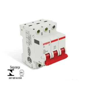 Disjuntor Tripolar 40A Curva C Steck