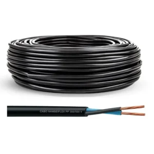 Cabo Fio Flexível Pp 2×2,5mm Preto 100metros Sil