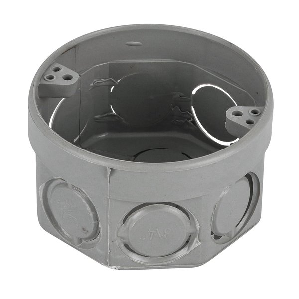 Caixa de Luz 3×3 Octagonal Cinza Tuboline