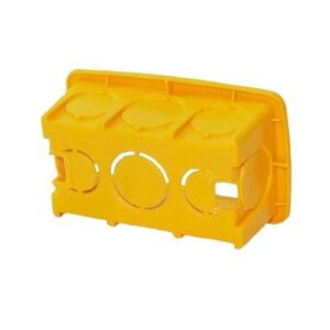 Caixa De Luz Plástica Retangular Amarela 4×2 Reforçada