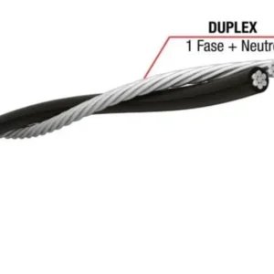 Cabo De Alumínio Duplex 25mm Neutro Nú Rolo 100 Metros